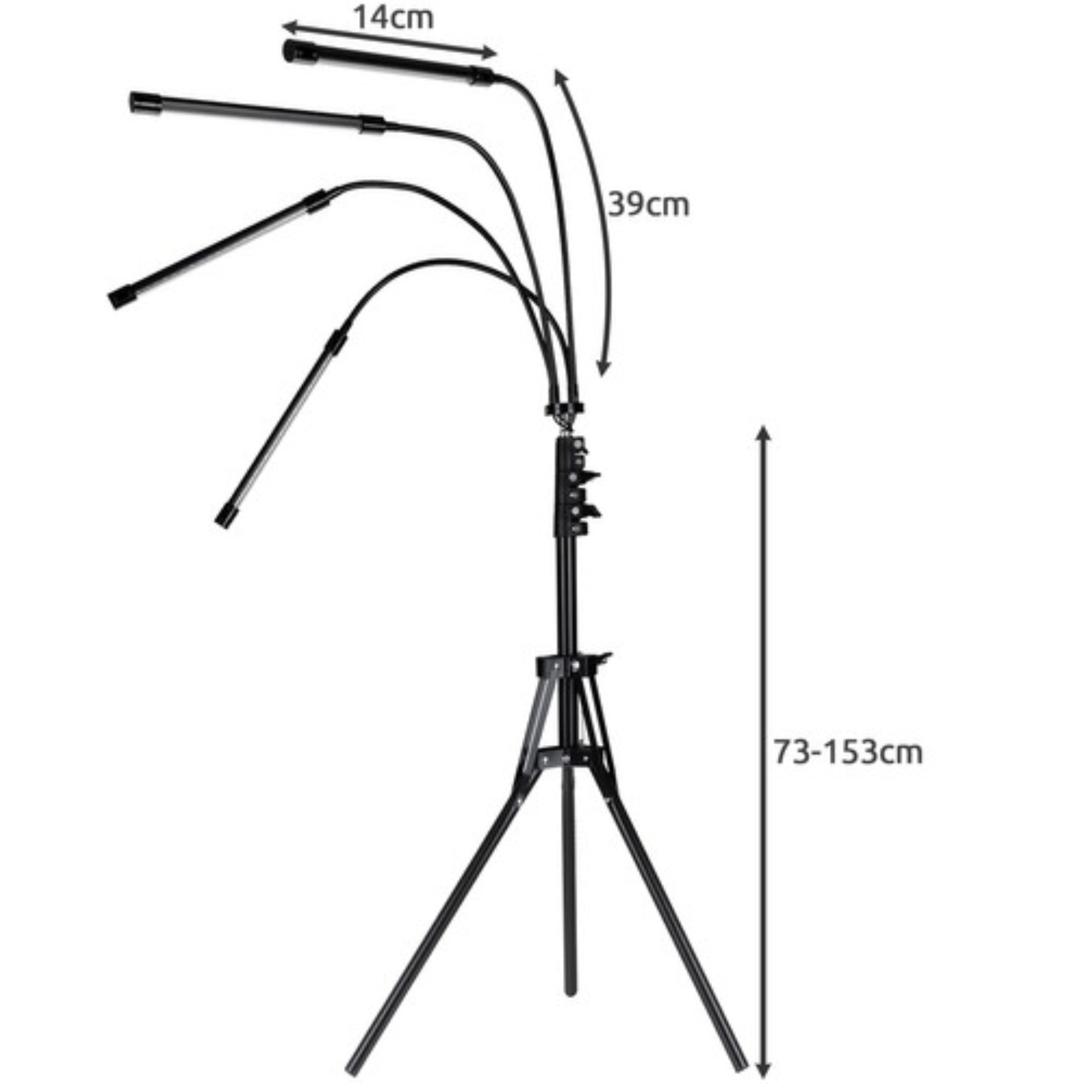 Wymiary lampy UV wraz ze statywem
