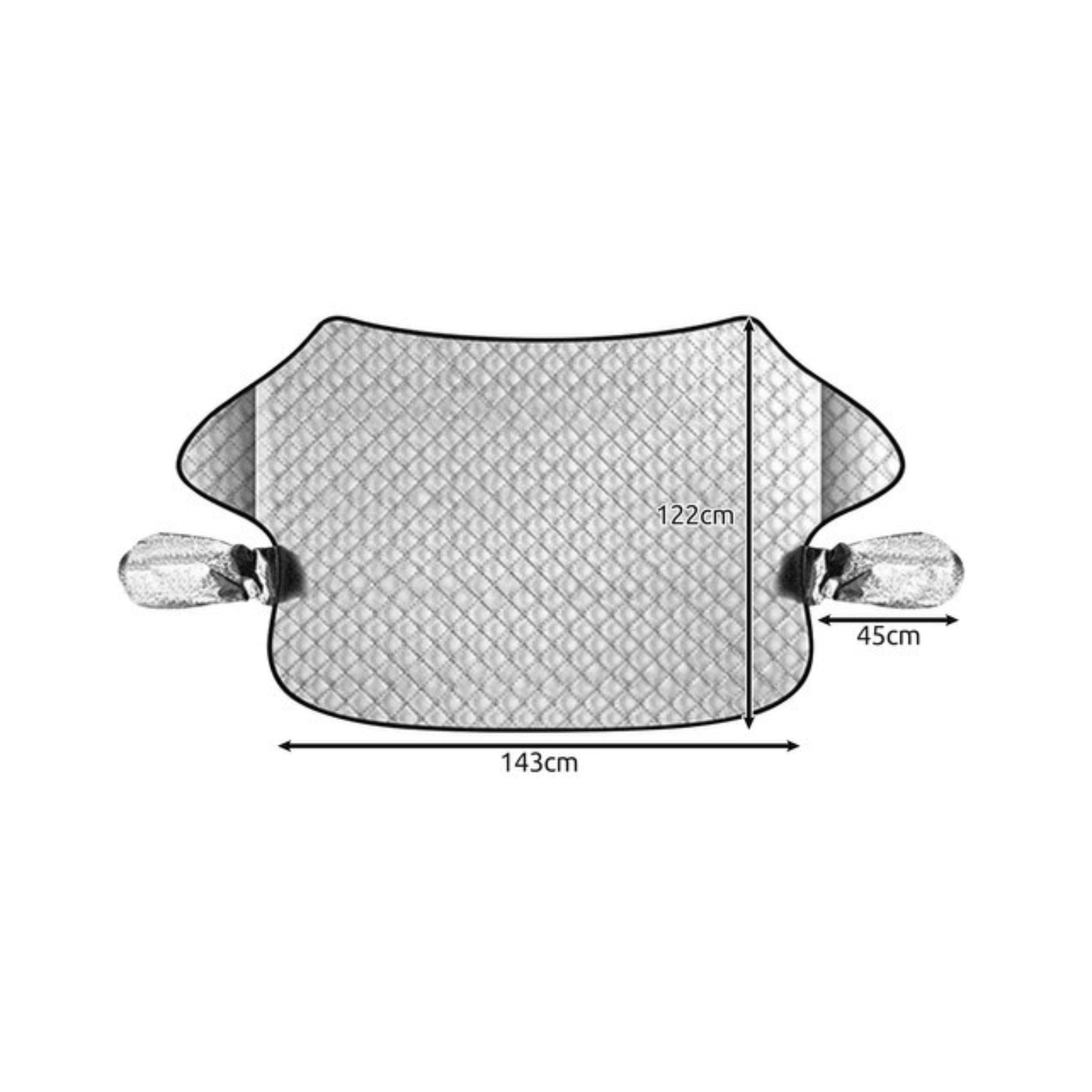 Wymiary osłony na szybę: 143 x 122 cm