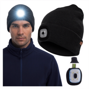 Czapka zimowa z lampką USB