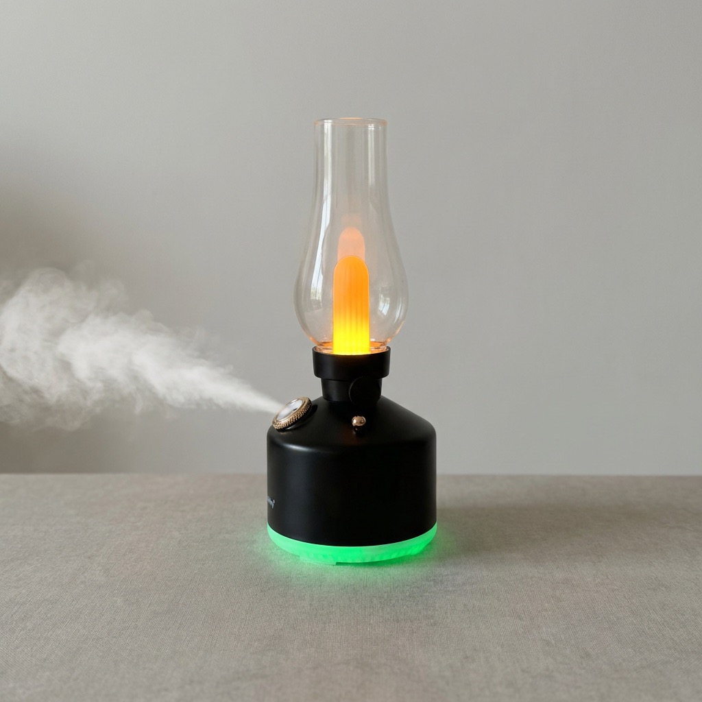 Lampka i nawilżacz Aive tworzące ciepły, wieczorny klimat